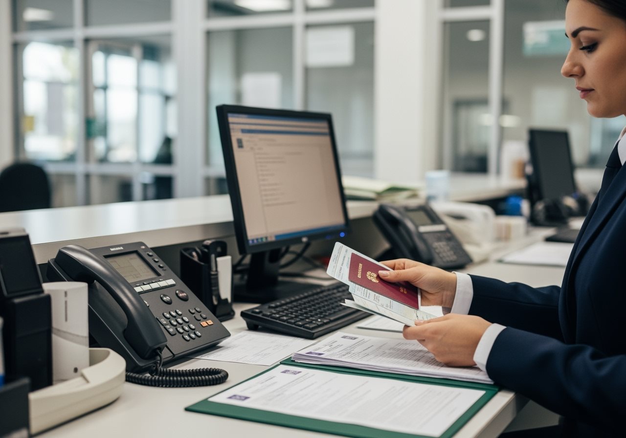 Land border entry procedures and document verification process