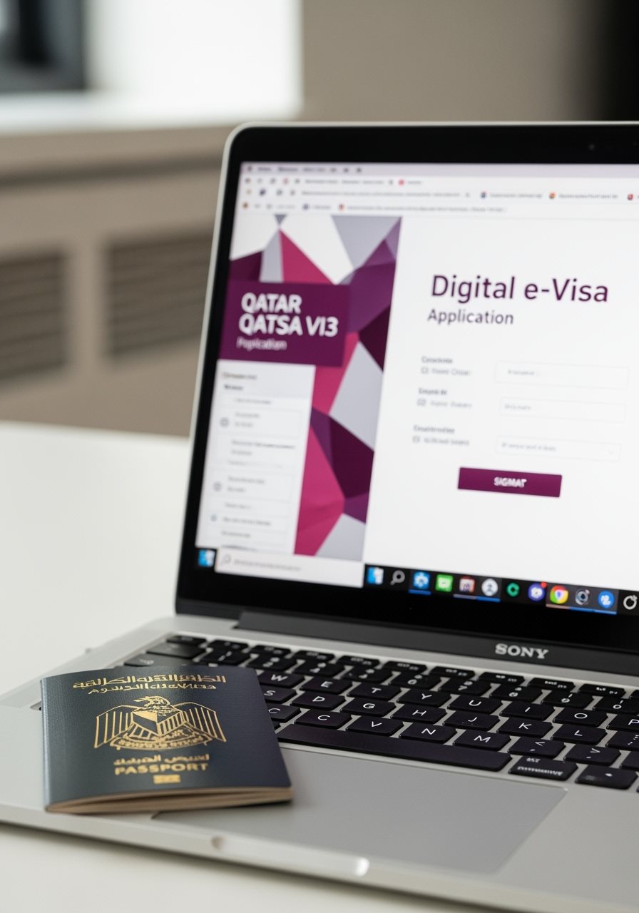 Digital Qatar e-Visa application process for Palestinian citizens