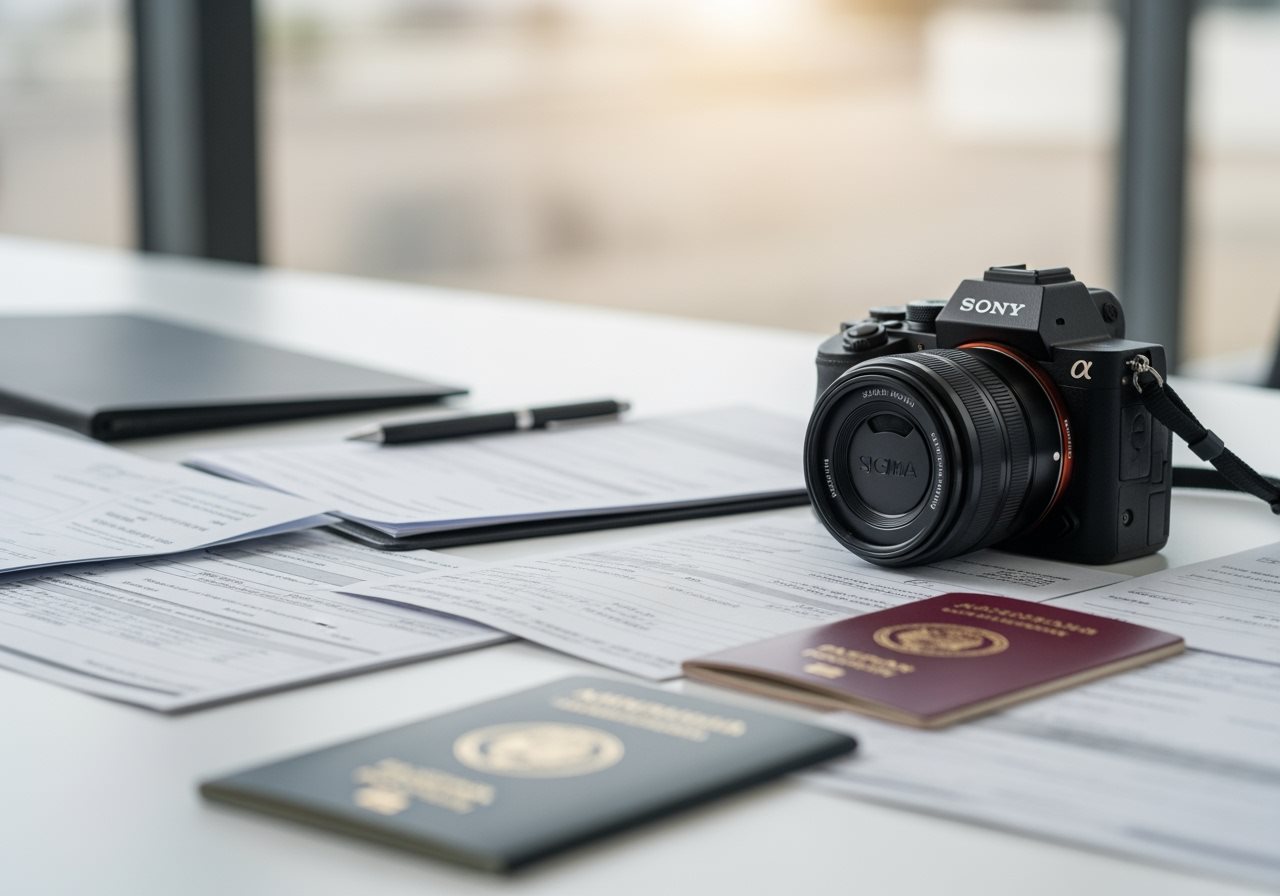 Family documents and passports for Qatar e-Visa application