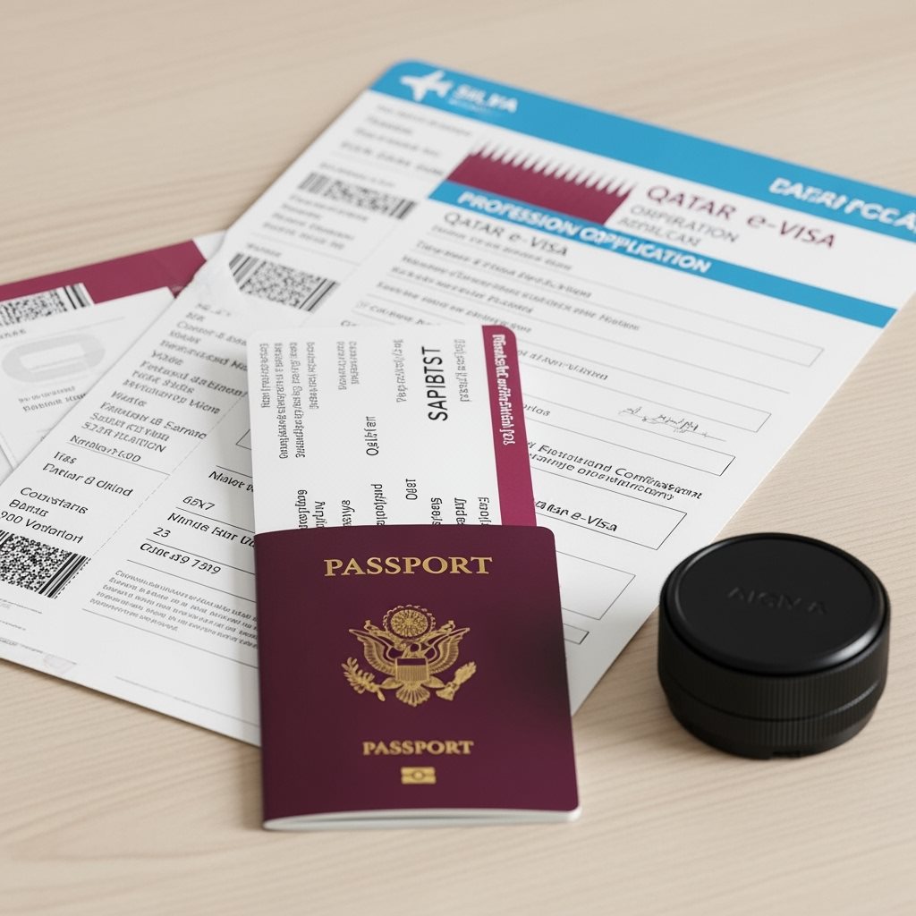 Qatar e-Visa flight booking confirmation documents