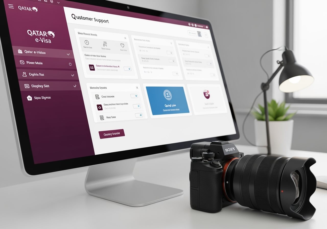 Qatar e-Visa FAQ Help Interface