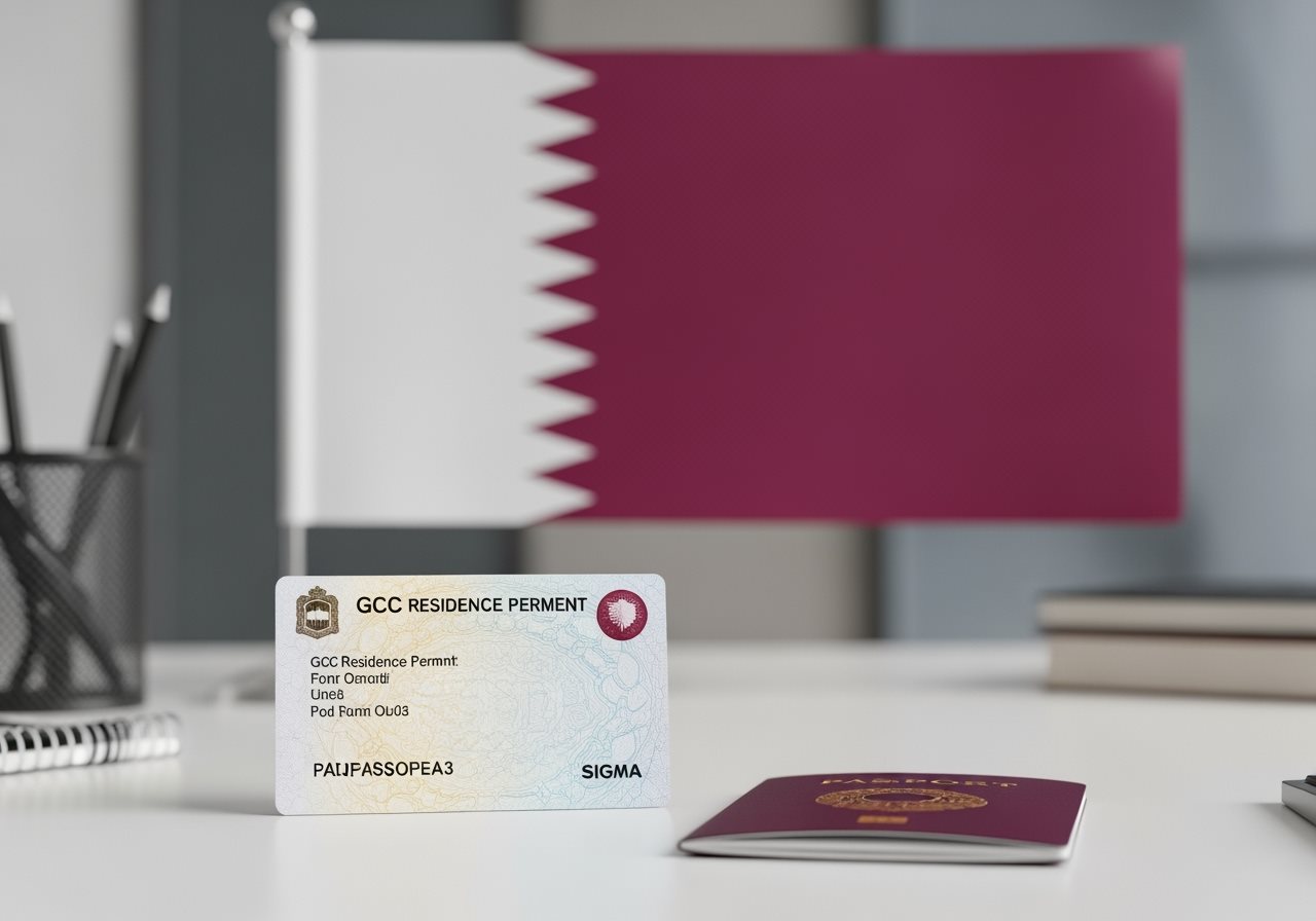 GCC residence permit and Qatar visa documents