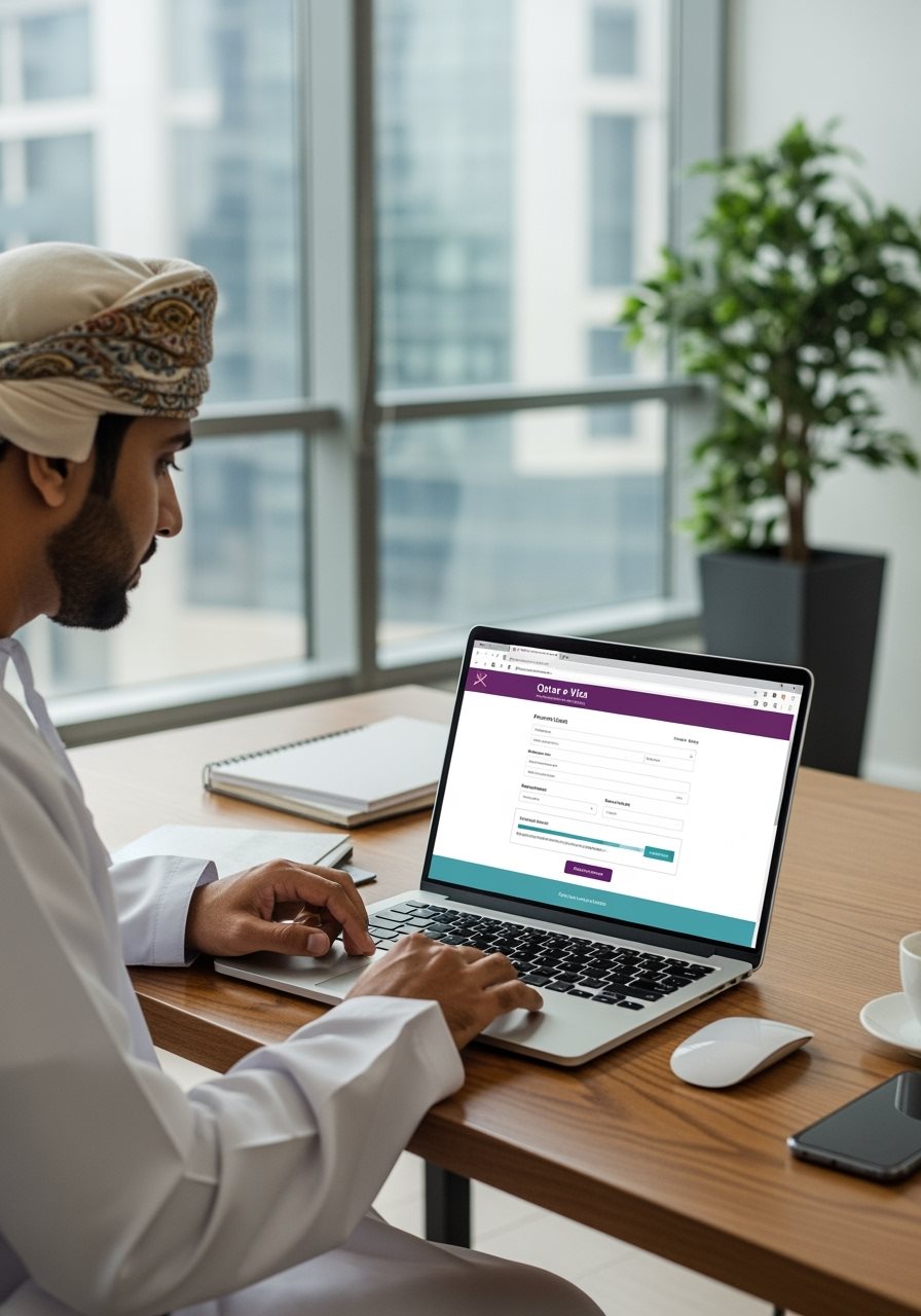 Omani citizen applying for Qatar e-Visa online