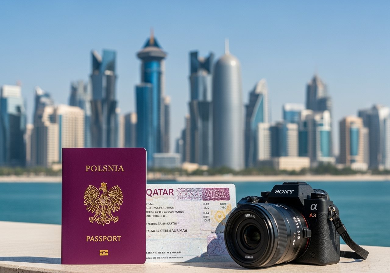 Poland passport and Qatar visa documents