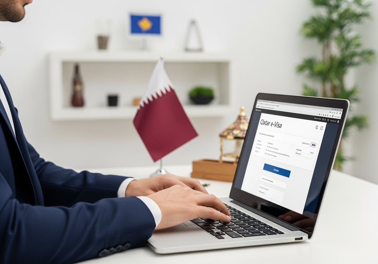 Kosovar citizen applying for Qatar e-Visa online