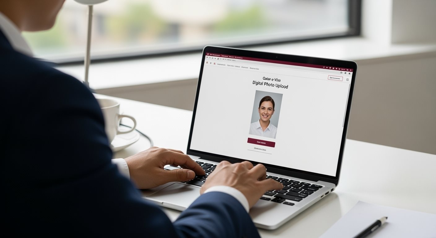 Professional person applying for Qatar e-Visa photo requirements