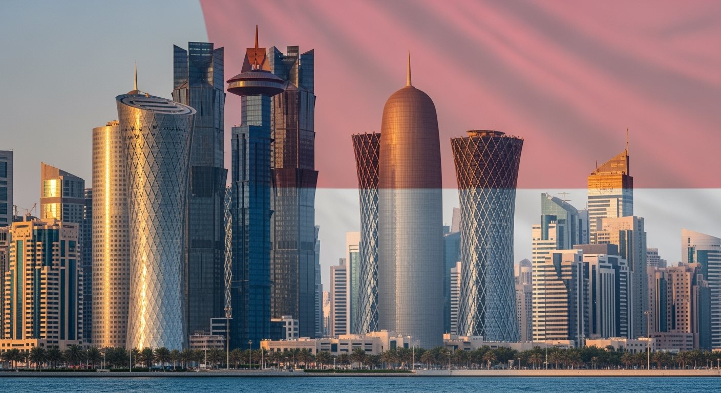 Qatar Doha skyline representing Indonesian travelers