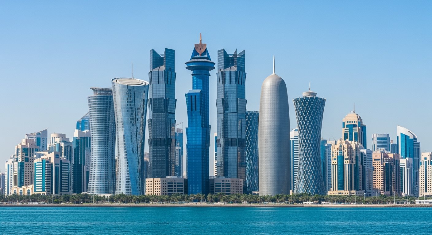 Qatar Doha skyline for Swedish travelers