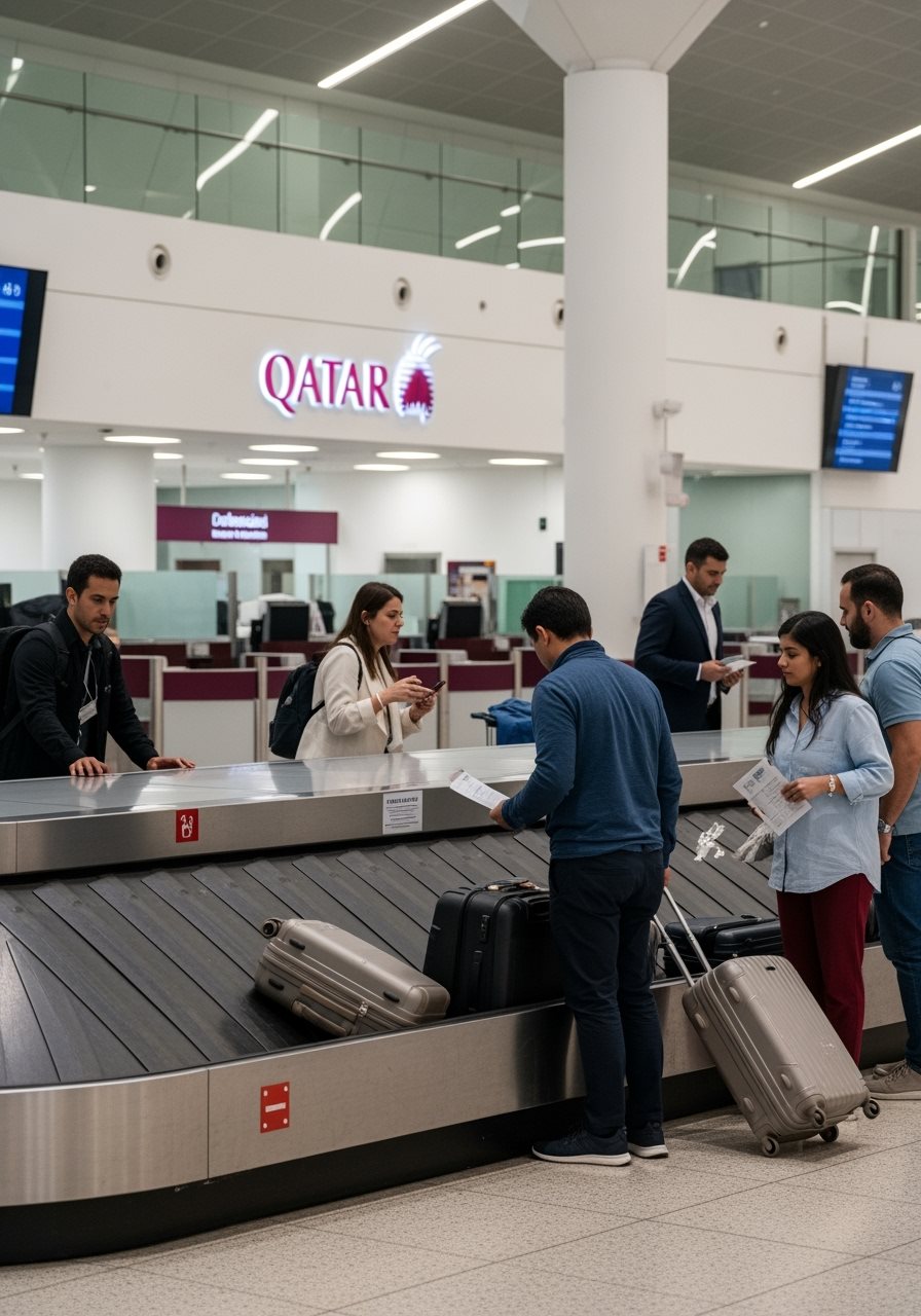 Qatar airport baggage claim and customs procedures