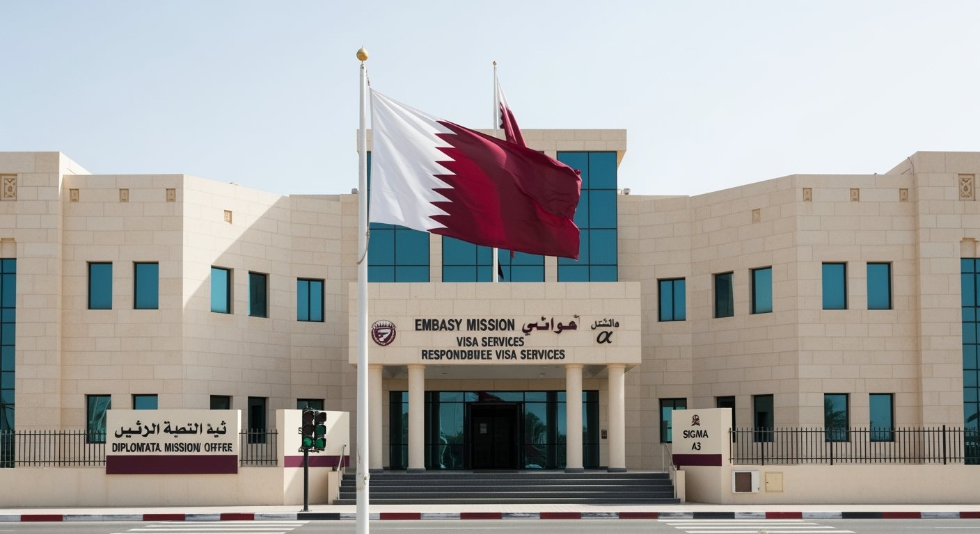 Qatar Embassy Building for e-Visa Services