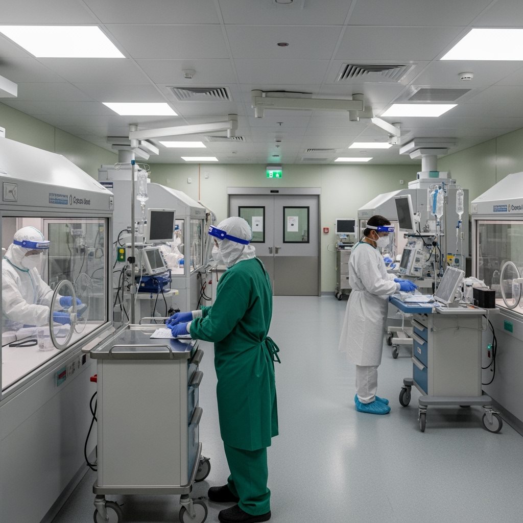 Qatar quarantine facility with modern medical equipment