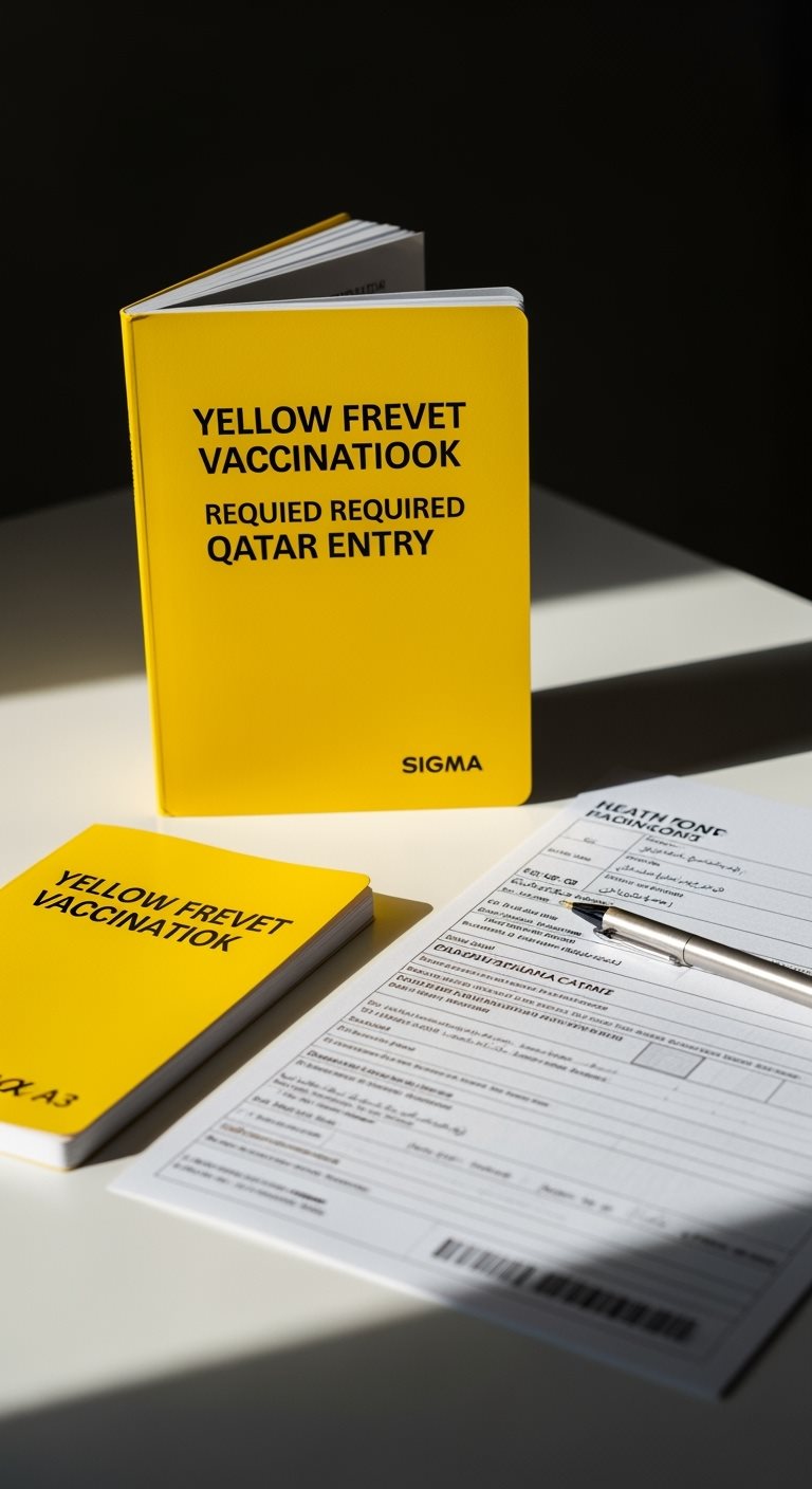 Yellow fever vaccination certificate for Qatar travel