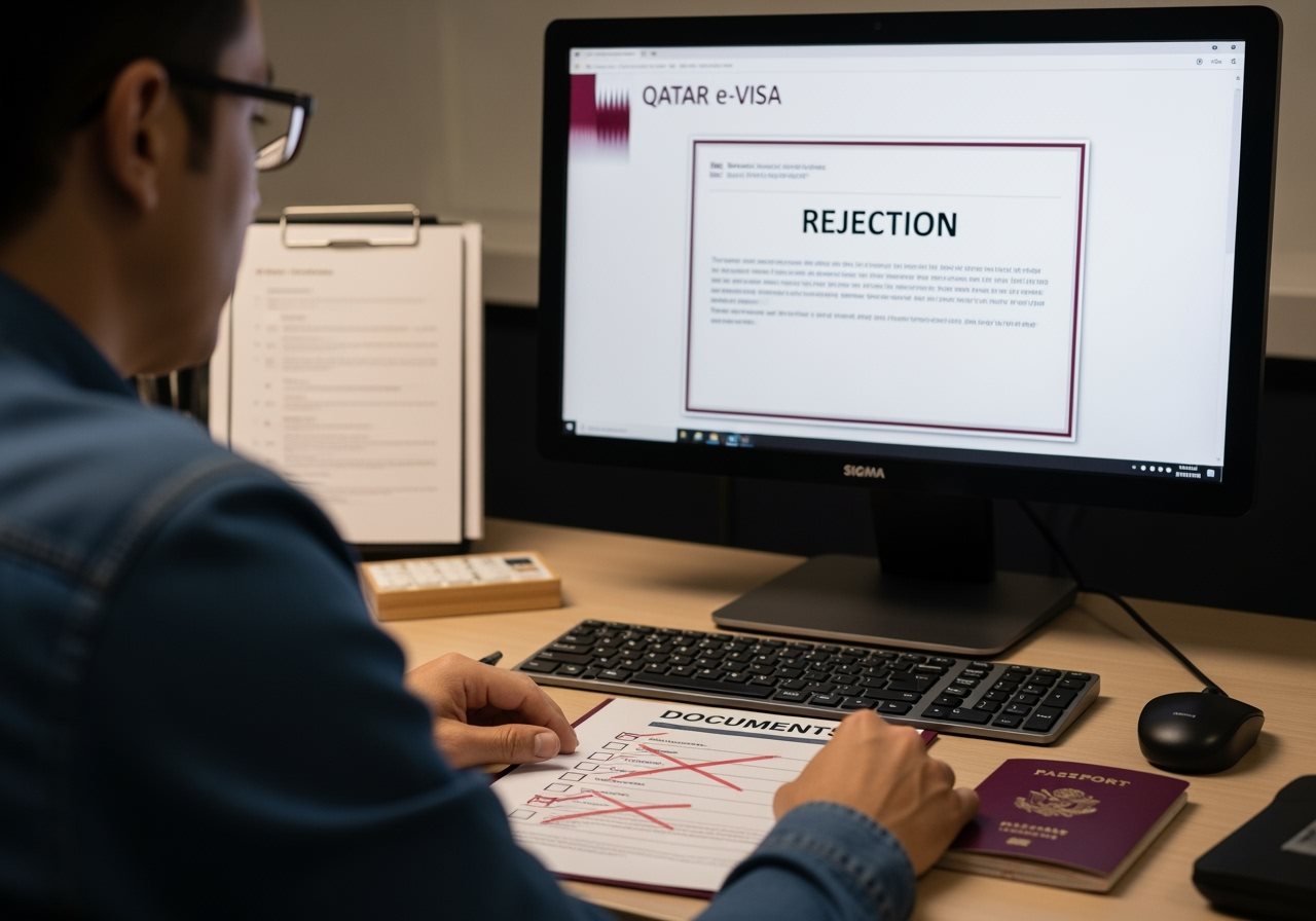 Qatar e-Visa Application Errors and Rejection Notice