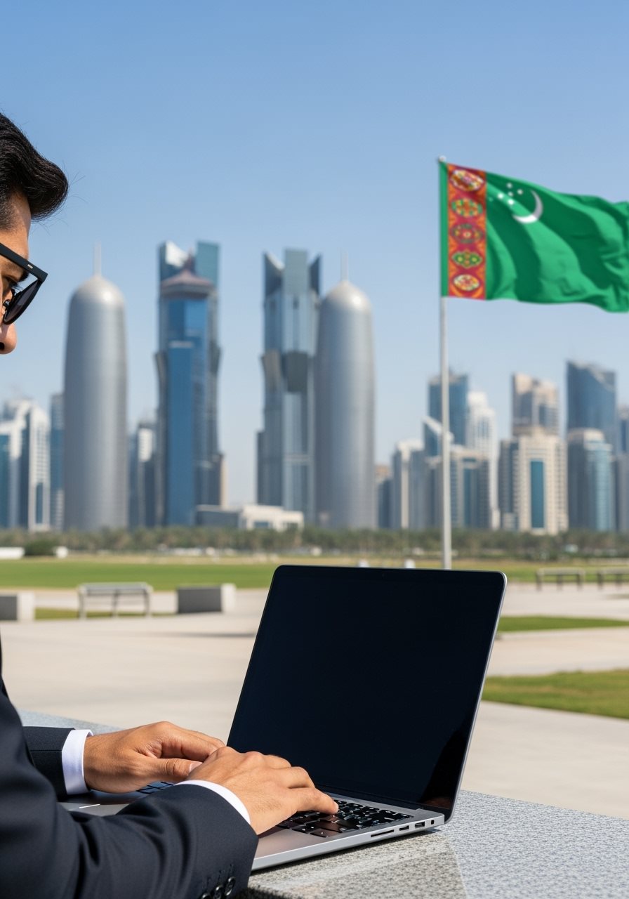 Turkmen citizen applying for Qatar e-Visa online